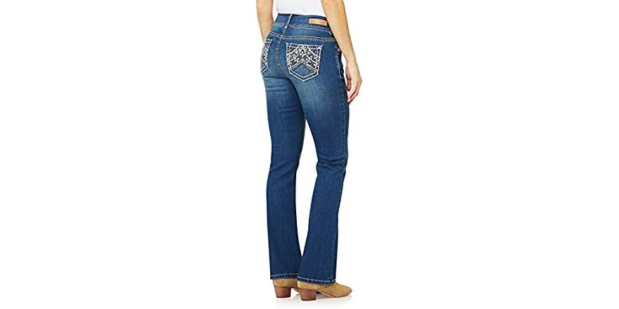 WallFlower Women's Feisty Curvy Low Rise Slim Flare Insta Stretch Juniors Jeans, Davey, 1 at Women's Jeans store