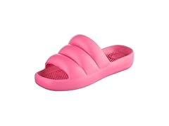 totes Women's Everywear Puffy Slide Sandal, Azalea, 10