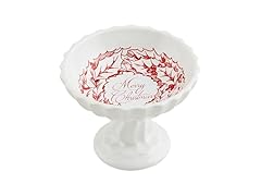 Mud Pie Pedestal Candy Dish, Wreath
