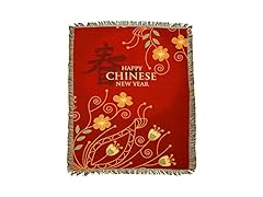 Chinese New Year Floral Tapestry Blanket