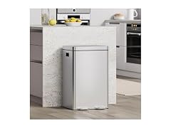 MOVECOM Stainless Steel Trash Can,2×8 Gallon