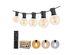 Bosceos LED Outdoor String Lights with 3 Color Lights