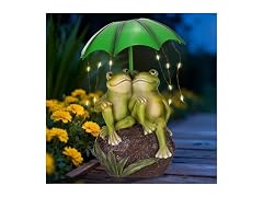 Paxato Solar Garden Statues Decor Frogs