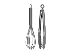 Stainless Steel Tongs & Whisk Set