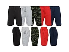 5Pk Mens Classic T/F Jogger Shorts
