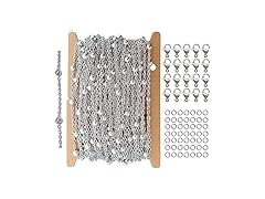 THREENEST 32Ft 2mm Stainless Steel Satellite Chains Kit