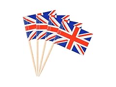 Donoter 100 Pack British Flag Toothpicks