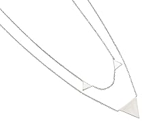 Geometric Double Chain Necklace