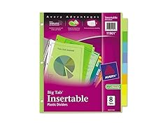 Avery WorkSaver Durable Plastic Big Tab