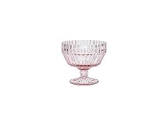 Fortessa Archie Glass Footed Dessert Bowl, 10 Ounce, Pink