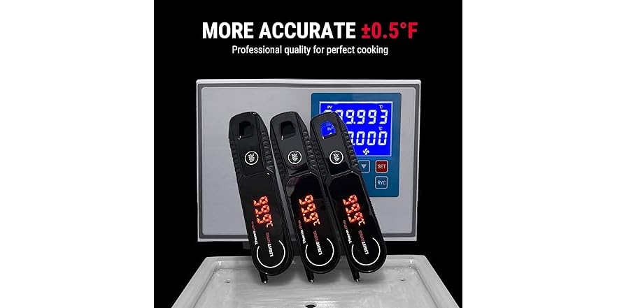 ThermoPro TP19 Waterdichte Voedsel Thermometer Thermokoppel Instant Lees Koken Thermometer voor Keuken BBQ Digitale Vlees Thermometer met Ambidexter Backlit voor Candy Jam Chocolade
