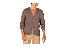 Amazon Essentials Men (XS) Cardigan Brown Heather