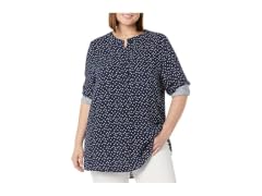 Amazon Essentials Women (XL) Blouse Navy Dots