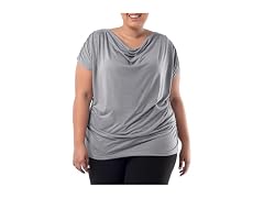 Wright's Women Jersey Knit Sleeveless Drape Top