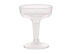 Elegant Clear Deluxe Plastic Champagne Cups - 4oz (Pack of 20) 