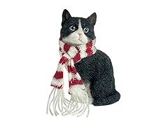 Sandicast Shorthair Tuxedo Cat with Red