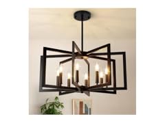 8-Light Chandelier, Farmhouse Dining Room Light Fixture