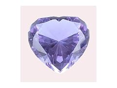 Zoogamo 3” / 80 mm Light Purple Diamond Heart Gif
