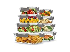 Emporio Kitchen Borosilicate Glass Food Storage Containers Gray