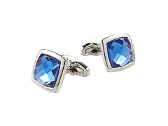 Blue Crystal Square Cufflinks