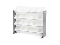 Humble Crew Kids Toy Organizer 16 Bins Grey