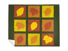 "Fall Leaf Blocks" Mink Fleece Blanket