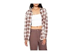 Forever 21 Women (L) Oversized Flannel Shirt