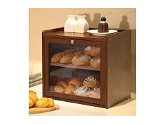 Wood Bread Box for Kitchen Countertop