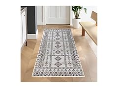 Superior 2'7"x6' Modern Diamond Border Rug
