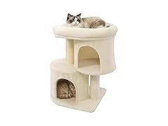 DORTALA Cat Tree for Indoor Cats, 26-Inch Beige