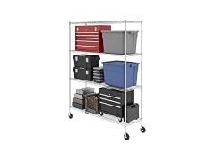 SafeRacks NSF 4-Tier Steel Wire Rack w/Wheels (18"x60"x72")