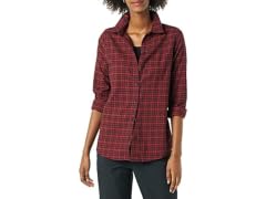 Amazon Essentials Women (XL) Shirt Black Red Prepp