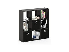 Furinno Simplistic 9-Cube Organizer with Bins