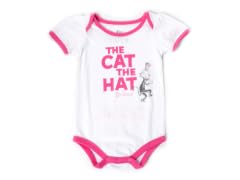 White Cat in the Hat Bodysuit 3M-24M