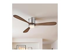 Parrot Uncle 52 Inch Flush Mount Solid Wood Ceiling Fan