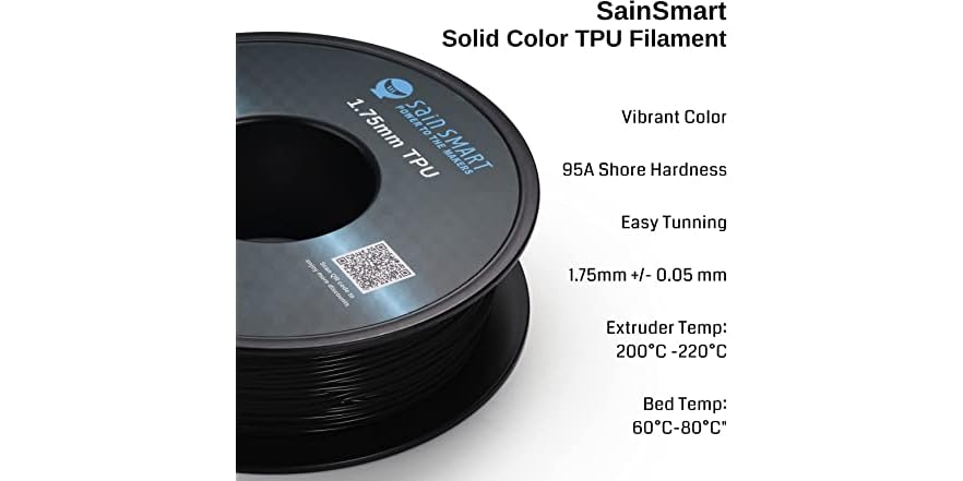 SainSmart Black Flexible TPU 3D Printing Filament