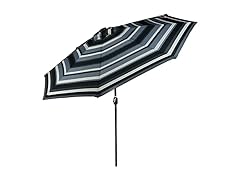 Sunnydaze Cataline Beach 9' Solar Patio Umbrella