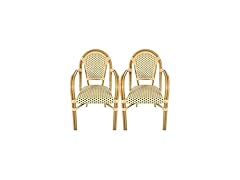 Chivari French Bistro Patio/Indoor Dining Chair, 2 Pack, Han (Open Box)