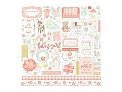 It's A Girl Cardstock Stickers 12x12"