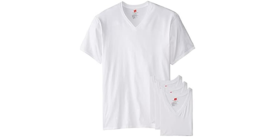 Hanes Men's 3-Pack V-neck T-Shirts