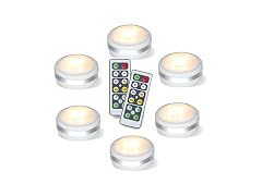 Starxing Silver Housing 6 Pack LED Puck Lights