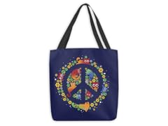 Peace & Cats Large Tote Bag