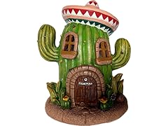 7.5" Resin Solar LED Cactus House