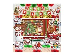 Christmas Santas Toy Shop Decorations