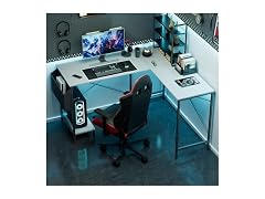 InfiniPower L-Shaped Corner Desk, 50-Inch Reversible