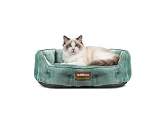 ClevaHome Upgrade Plush Faux Fur Cat Bed