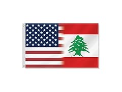 3x5ft USA Lebanon Combo Flag