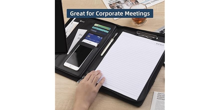 A4 Organizing Portfolio Folder With Notepad