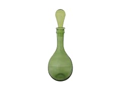 Creative Co-Op 3-Quart Round Glass Decanter with Stopper, Green
