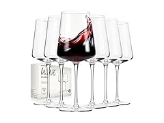 GENICOOK Wine Glasses Set Of 6 18 oz
